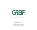 October 2019 Investor Presentation