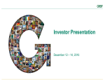 December 2016 Investor Presentation
