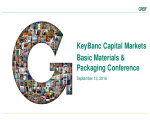 KeyBanc Capital Markets Basic Materials and Packaging Conference